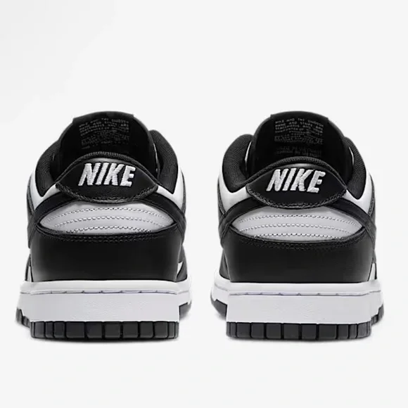 NWT Men’s Nike Classic Black and White Dunk Low Retro Sneakers - Picture 7 of 10